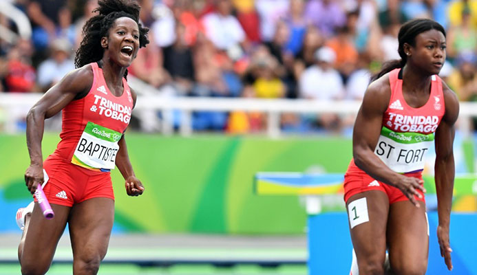 Trinidad and Tobago's women finished fifth in the 4x100m relay at Rio 2016 but a woman from the country still has to win an Olympic medal ©Getty Images