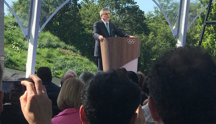 IOC President Thomas Bach inaugurated Olympic House at a ceremony in Lausanne ©ITG