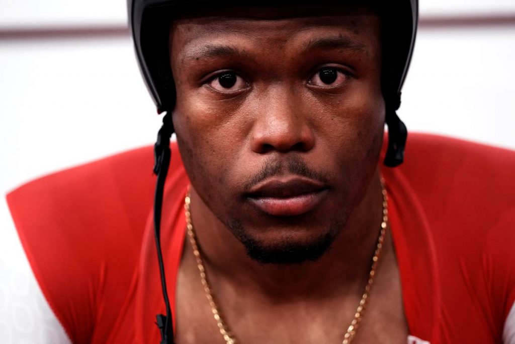 In this Aug 5 file photo, Nicholas Paul of Trinidad And Tobago waits for the start of the men's sprint race at the 2020 Summer Olympics, T in Izu, Japan. (AP Photo) -