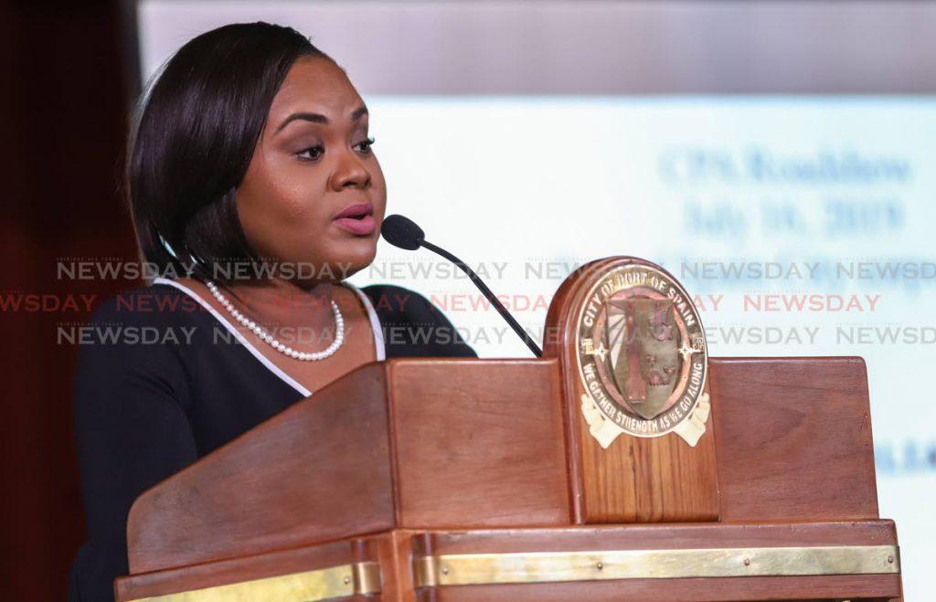 Minister of Sport and Community Development Shamfa Cudjoe.