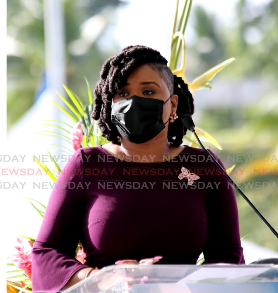 Minister of Sport and Community Development Shamfa Cudjoe.