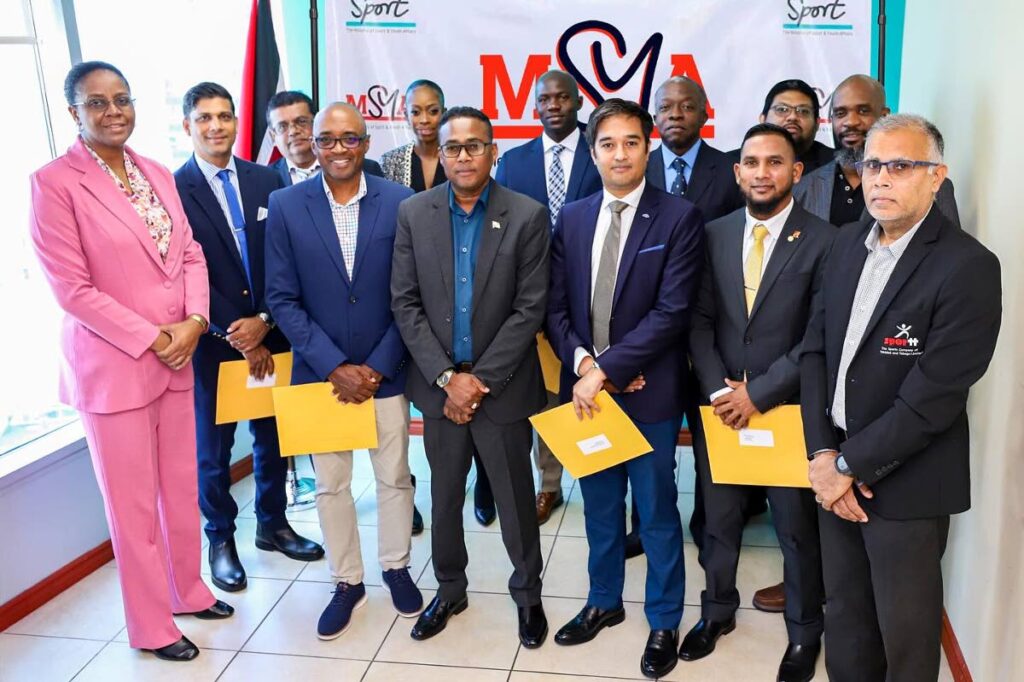 Members of SporTT's newly appointed board of directors. Among them are chairman Kester Lendor, second fom left front row, and son of Jack Warner, Daryan, third from right back row. PHOTO COURTESY SPORTT - (Image obtained at newsday.co.tt) Members of SporTT's newly appointed board of directors. Among them are chairman Kester Lendor, second fom left front row, and son of Jack Warner, Daryan, third from right back row. PHOTO COURTESY SPORTT - (Image obtained at newsday.co.tt)